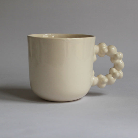 White Mug with Boble Handle (Large)