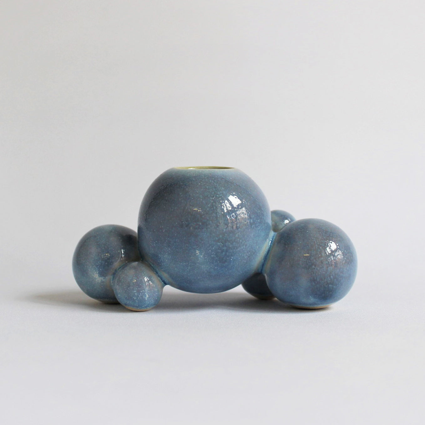 12. Blue Boble Candle Holder (Small)